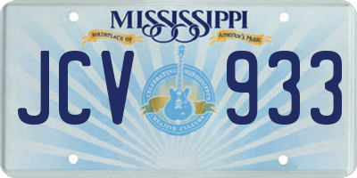 MS license plate JCV933