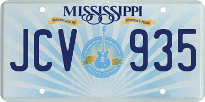 MS license plate JCV935