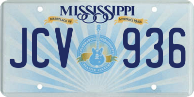 MS license plate JCV936