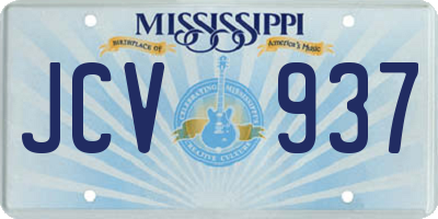 MS license plate JCV937