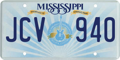 MS license plate JCV940