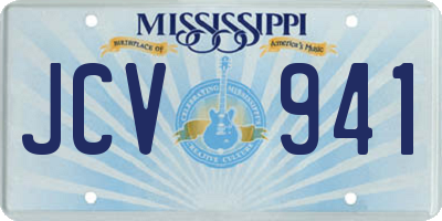 MS license plate JCV941