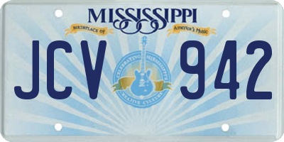 MS license plate JCV942
