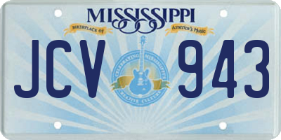 MS license plate JCV943