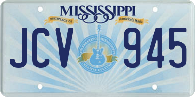 MS license plate JCV945
