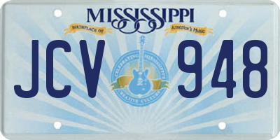 MS license plate JCV948