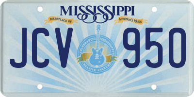 MS license plate JCV950