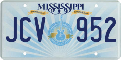 MS license plate JCV952