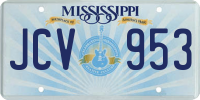 MS license plate JCV953
