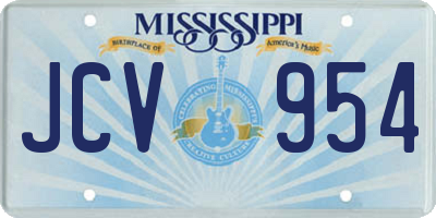 MS license plate JCV954