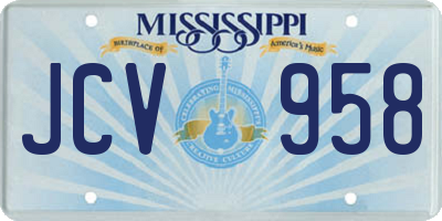 MS license plate JCV958