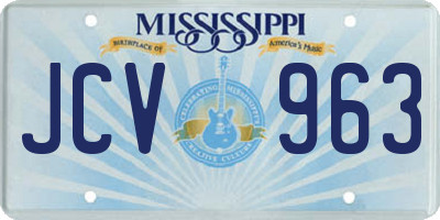 MS license plate JCV963