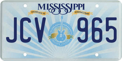 MS license plate JCV965