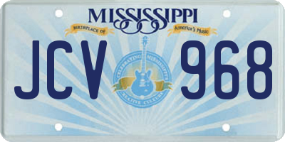 MS license plate JCV968