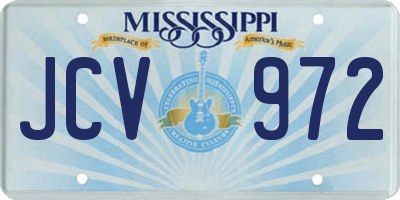 MS license plate JCV972