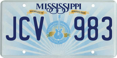 MS license plate JCV983