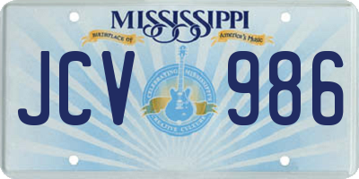 MS license plate JCV986