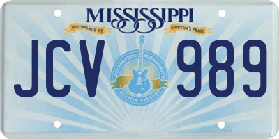 MS license plate JCV989