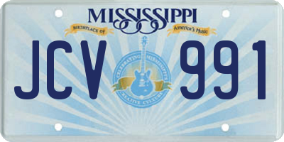 MS license plate JCV991
