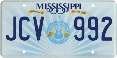 MS license plate JCV992