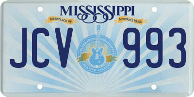 MS license plate JCV993