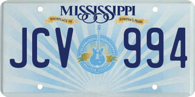 MS license plate JCV994