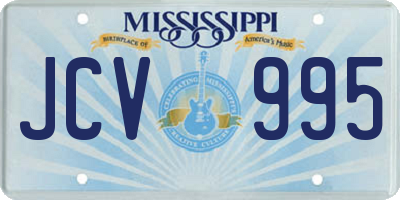 MS license plate JCV995