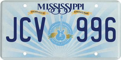 MS license plate JCV996