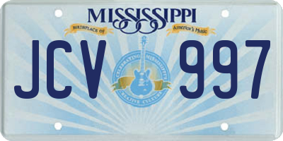 MS license plate JCV997