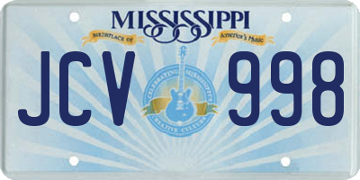 MS license plate JCV998