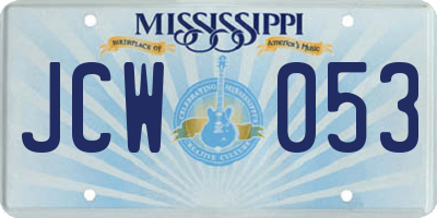 MS license plate JCW053