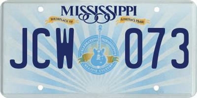 MS license plate JCW073