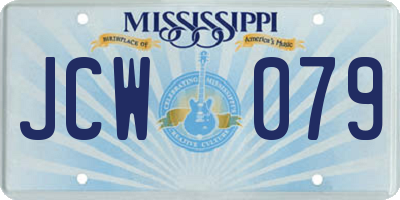 MS license plate JCW079