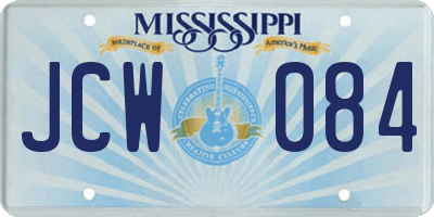 MS license plate JCW084