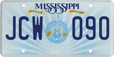 MS license plate JCW090