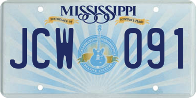 MS license plate JCW091