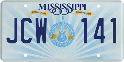 MS license plate JCW141
