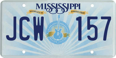 MS license plate JCW157