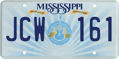 MS license plate JCW161