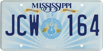 MS license plate JCW164