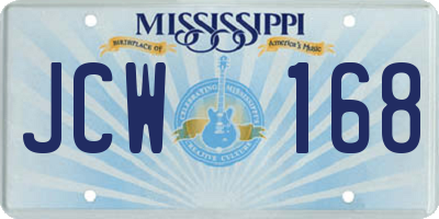 MS license plate JCW168