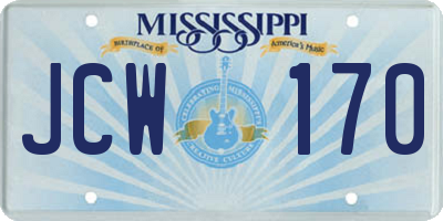 MS license plate JCW170