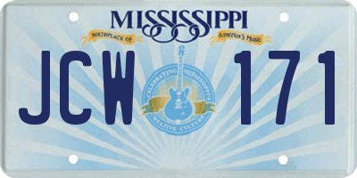 MS license plate JCW171