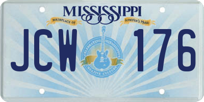 MS license plate JCW176