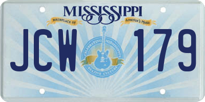 MS license plate JCW179