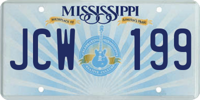 MS license plate JCW199