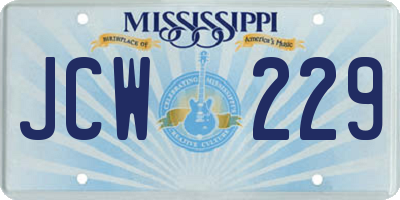MS license plate JCW229