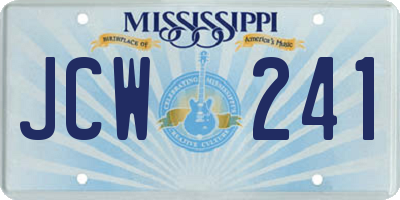 MS license plate JCW241
