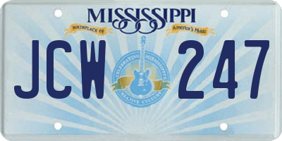 MS license plate JCW247