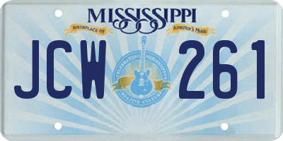 MS license plate JCW261